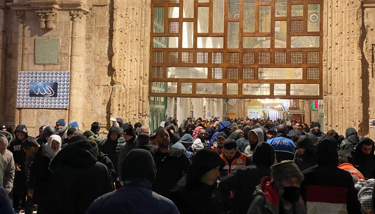 رغم درجات الحرارة التي قاربت الصفر  المئوي في القدس