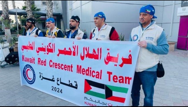 للمرة الأولى.. دخول أول فريق طبي "كويتي" إلى قطاع غزة